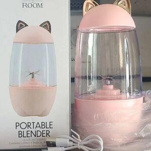 Cute Pink Portable Blender with Cat Ears